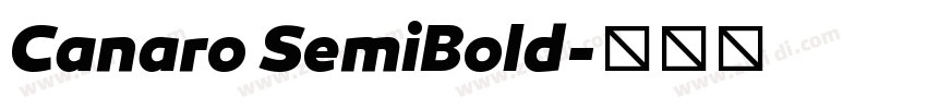 Canaro SemiBold字体转换